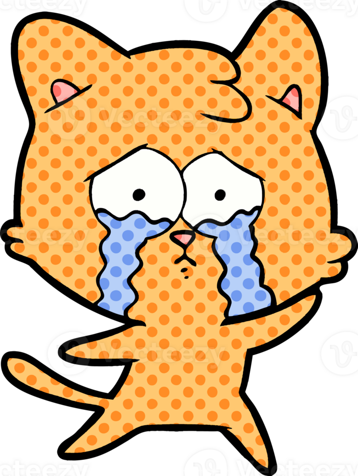 cartoon crying cat png