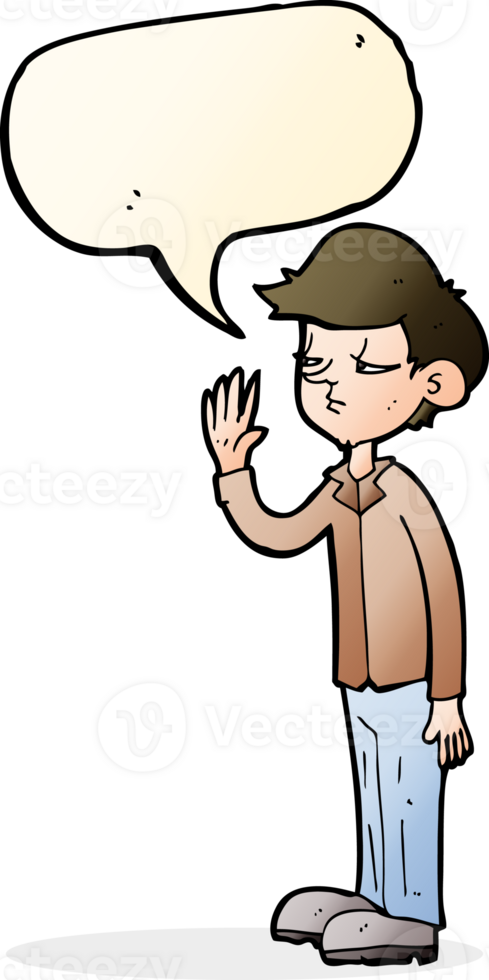 cartoon arrogant boy with speech bubble png