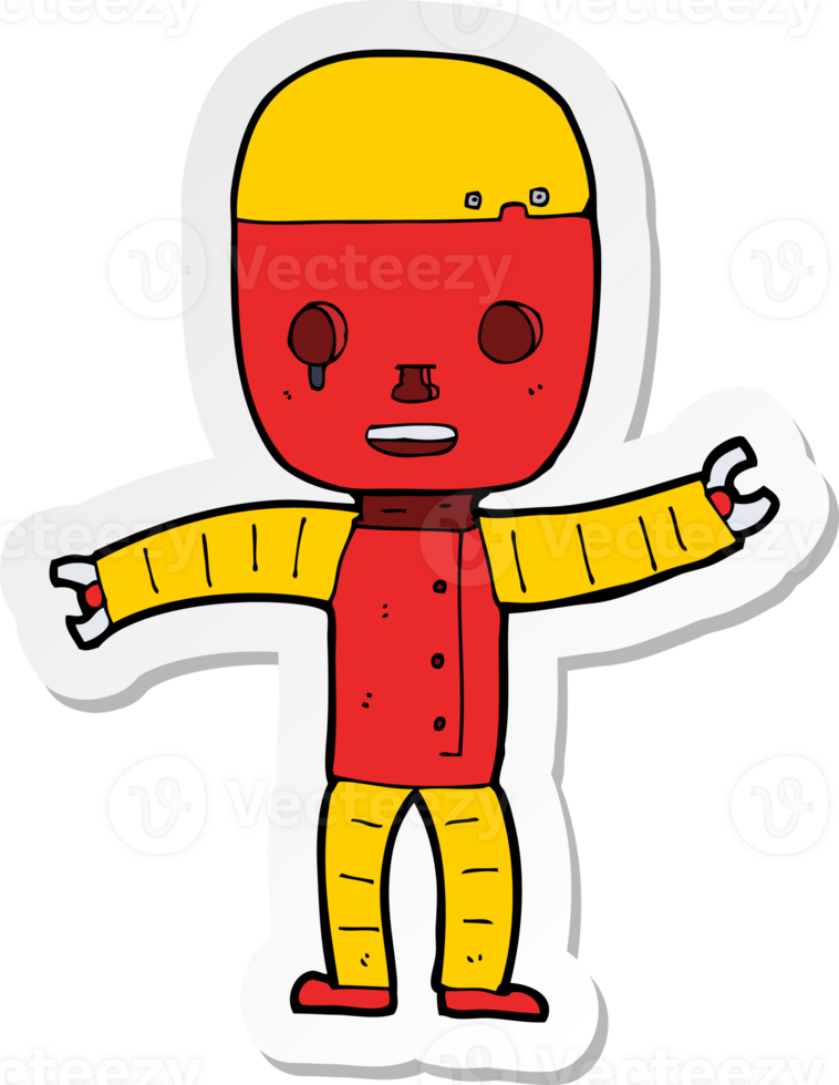 sticker of a cartoon robot png