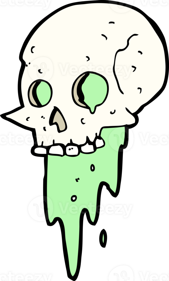 gross halloween skull cartoon png