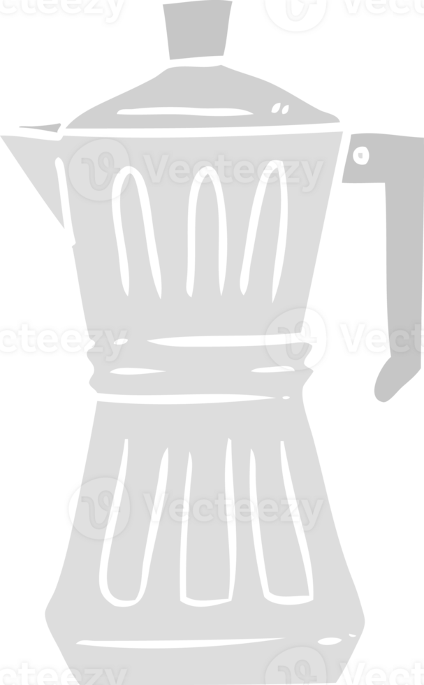 máquina de café expresso de desenho animado estilo de cor plana png