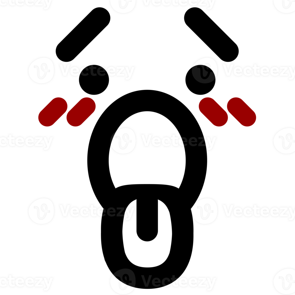 tired panting face icon png
