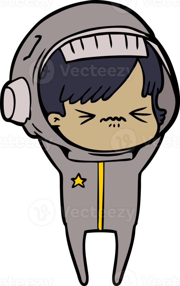 cartoon astronaut woman png