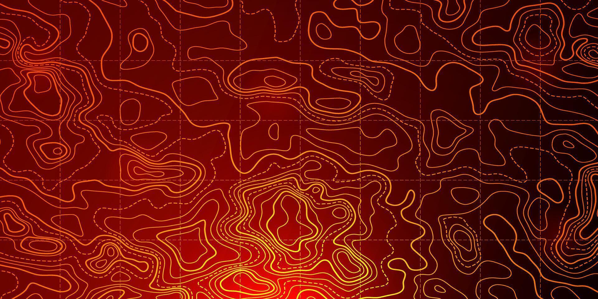 Ocean bottom topographic line map curvy wave isolines illustration. vector