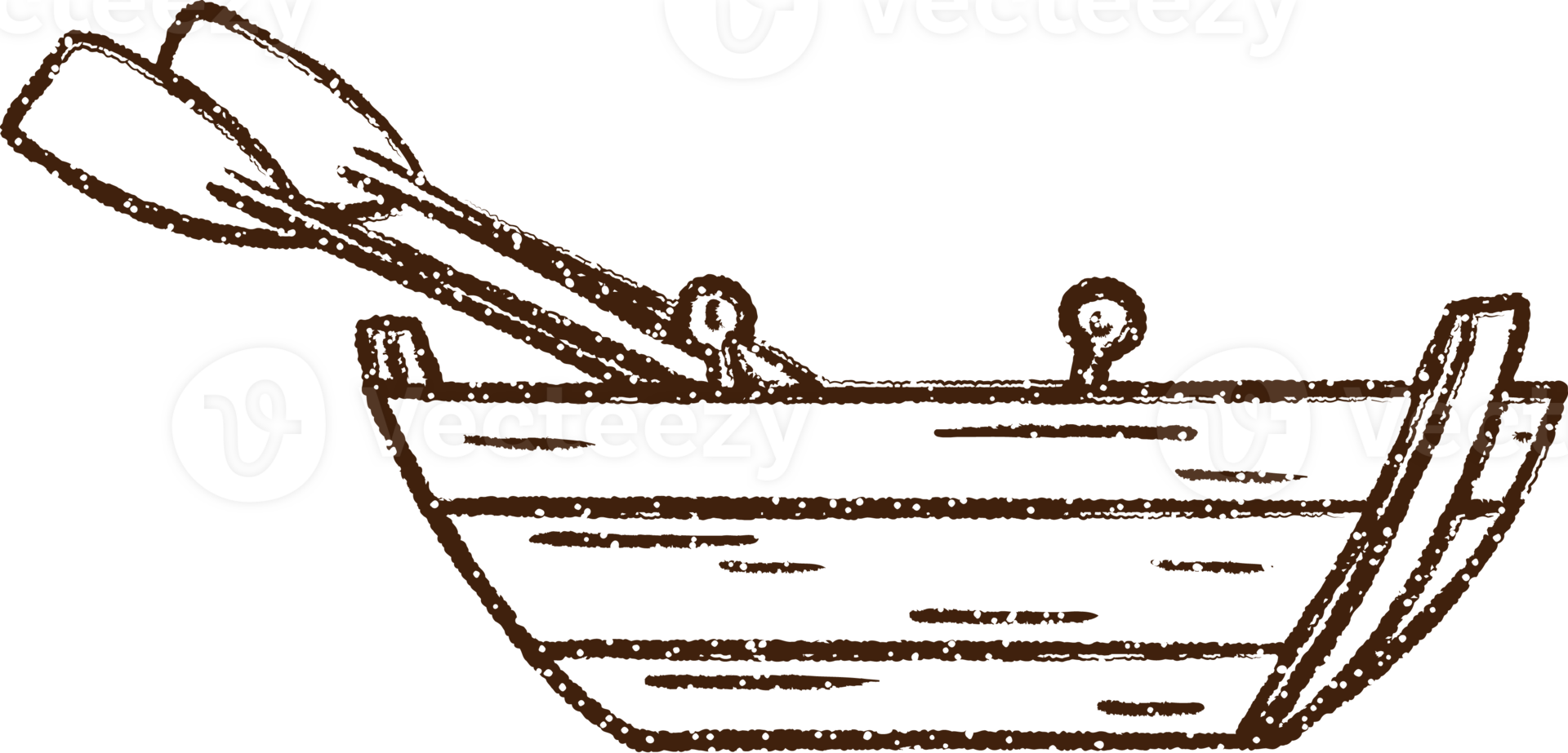 Row Boat Charcoal Drawing png