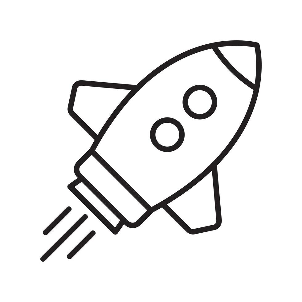 Rocket icon. Simple outline rocket signs set. Rocket launched icon. vector