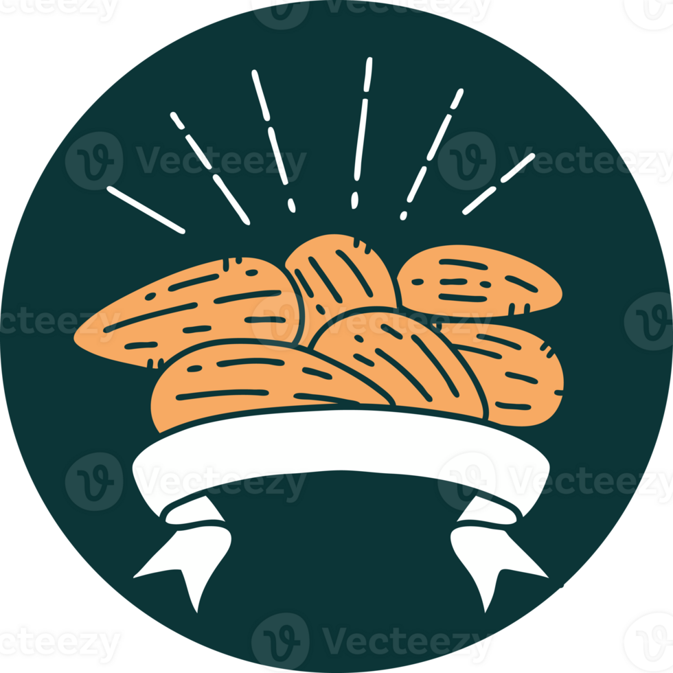 icon of a tattoo style almonds png