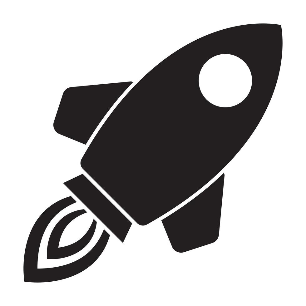Rocket icon. Simple rocket sign. Rocket launched icon. vector