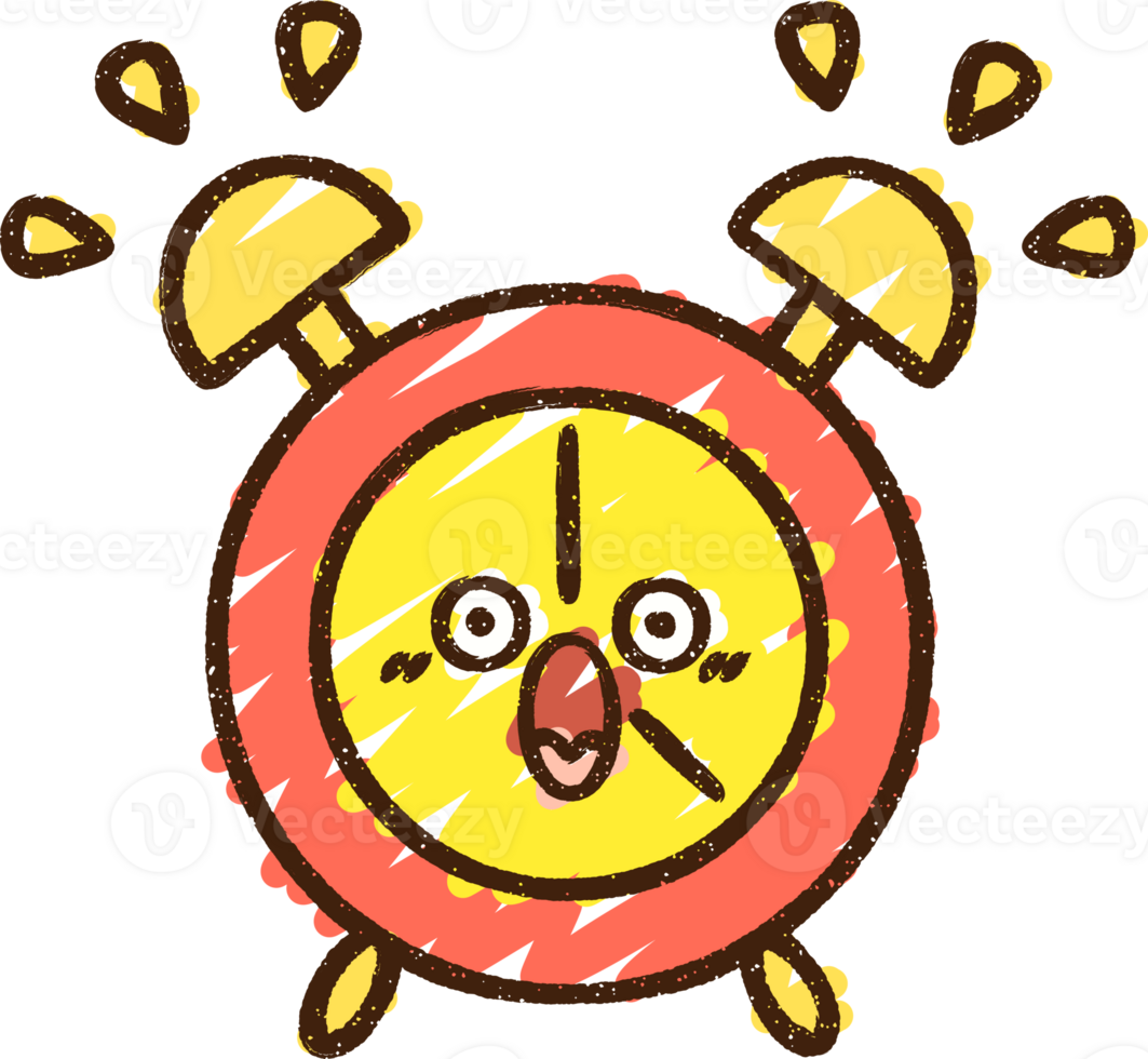 Ringing Alarmclock Chalk Drawing png