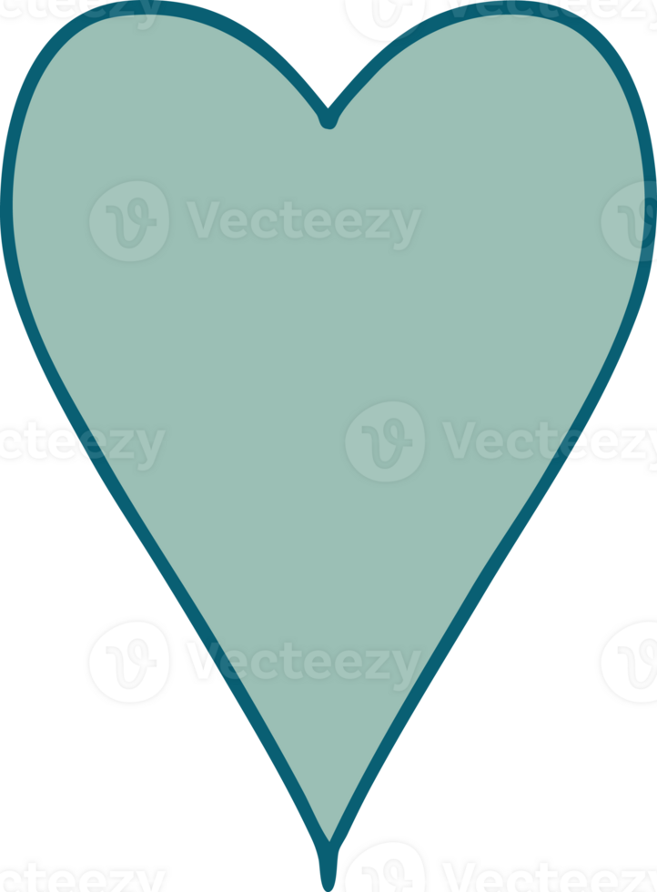 iconic tattoo style image of a heart png
