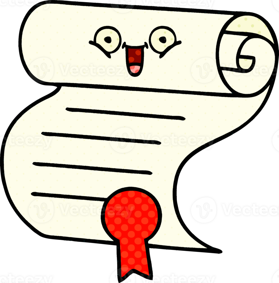 comic book style cartoon of a contract png