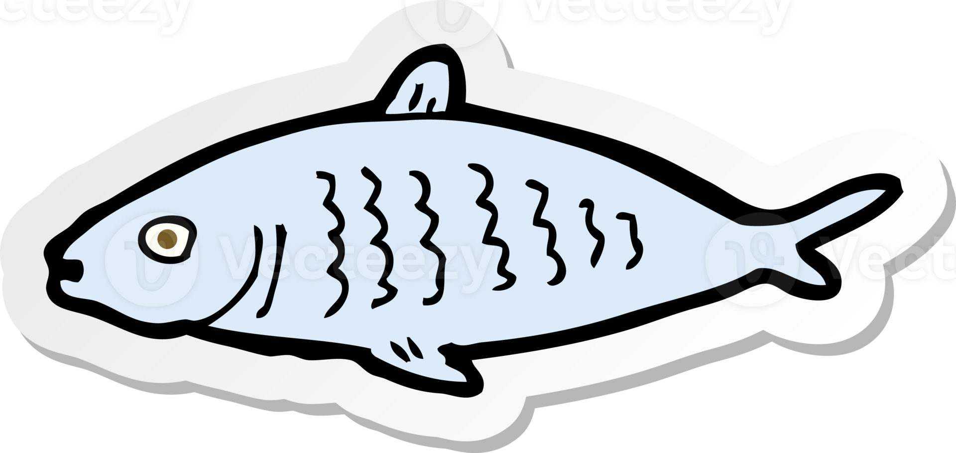 sticker of a cartoon fish png