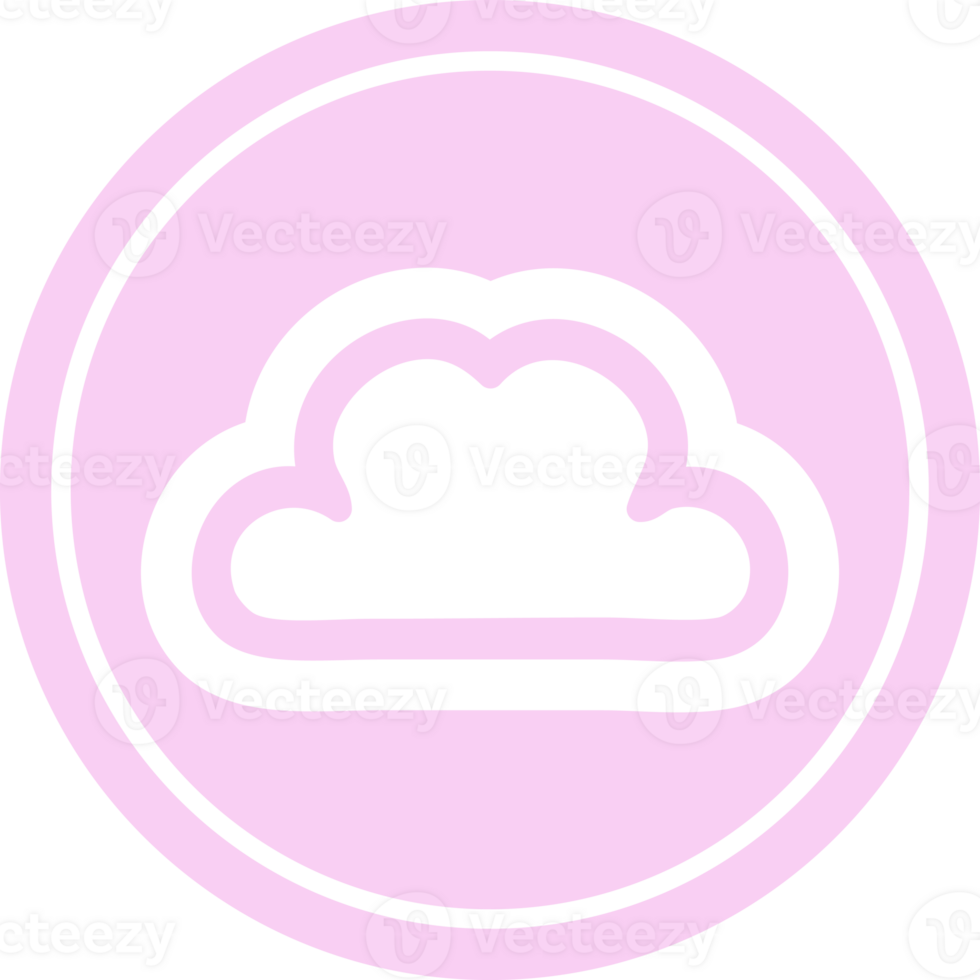 simple cloud circular icon symbol png