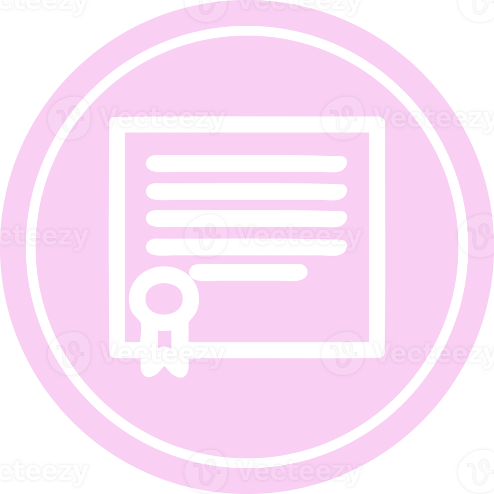 diploma certificaat circulaire icoon symbool png