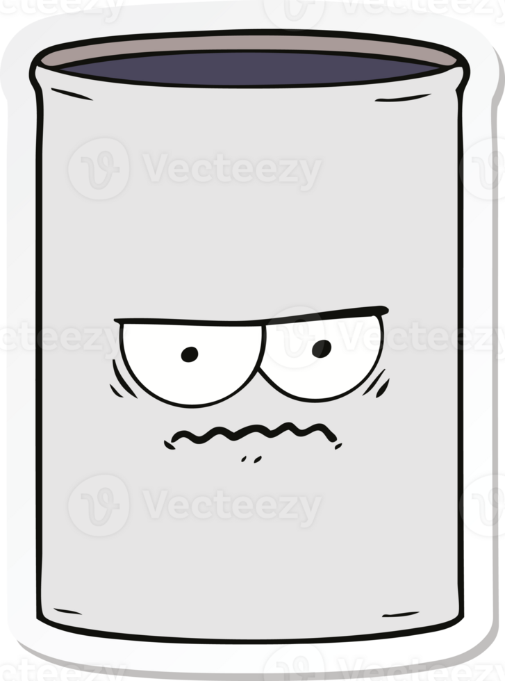 sticker of a cartoon oil drum png