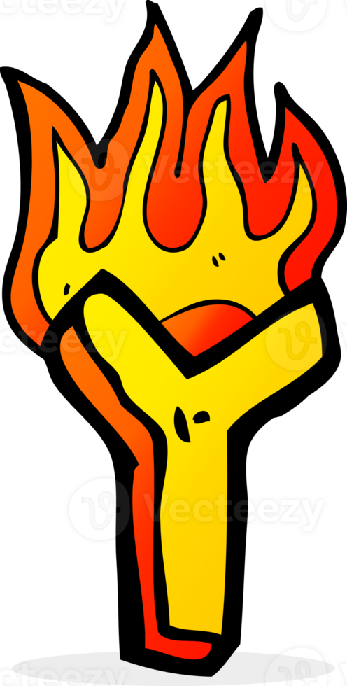 cartoon flaming letter png