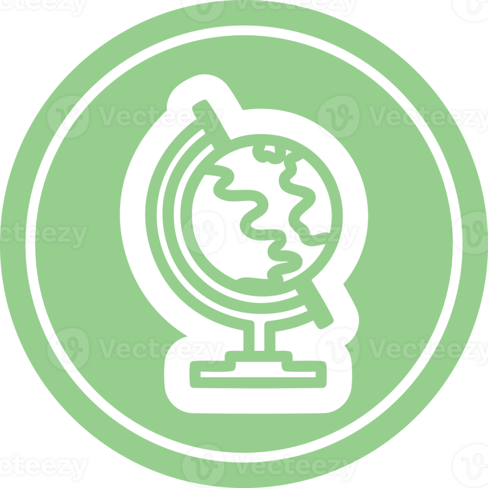 globe map circular icon symbol png