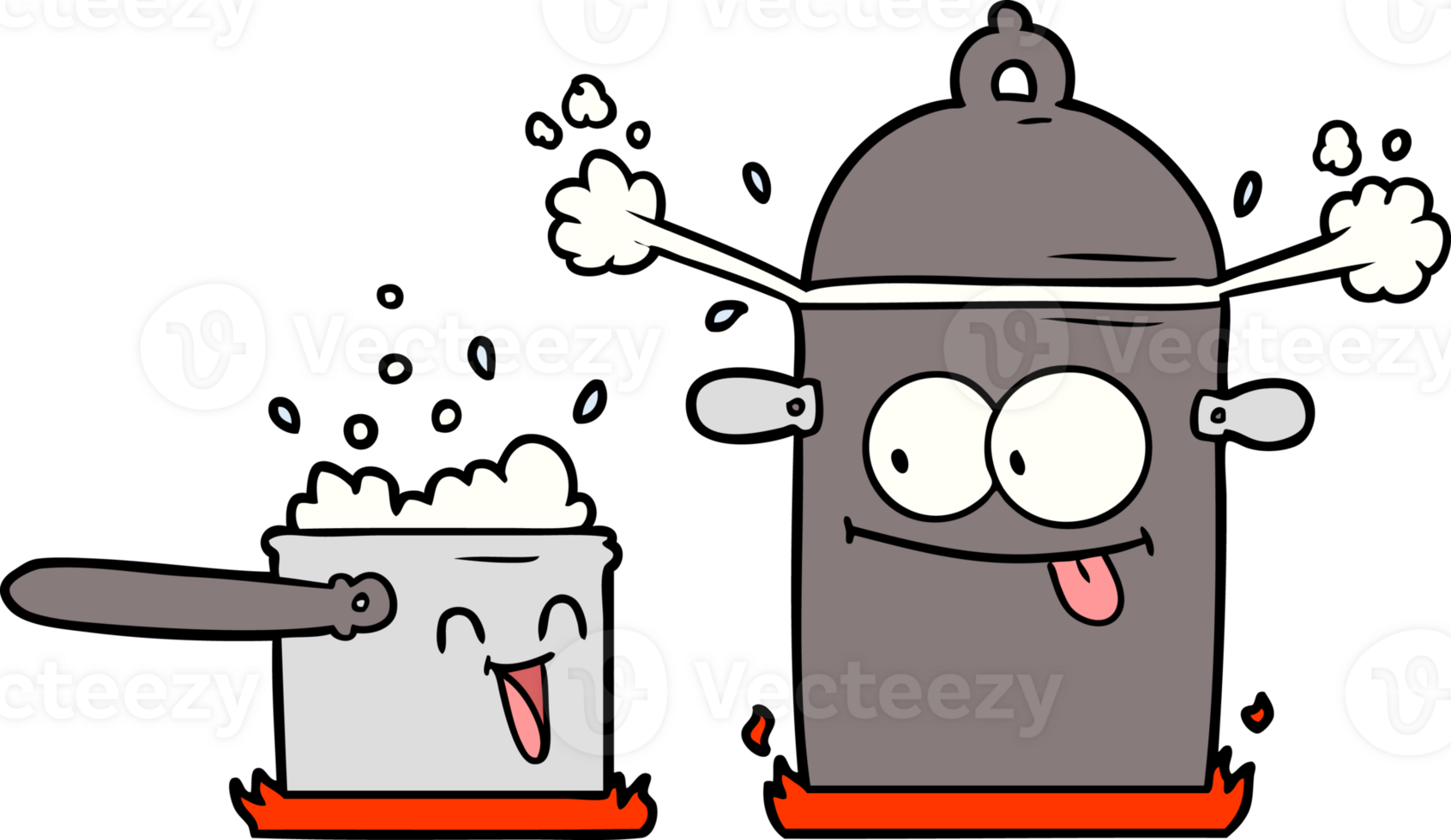 bubbling pans cartoon png