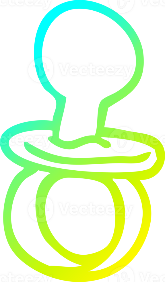 cold gradient line drawing of a cartoon dummy png