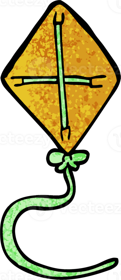 grunge textured illustration cartoon kite png