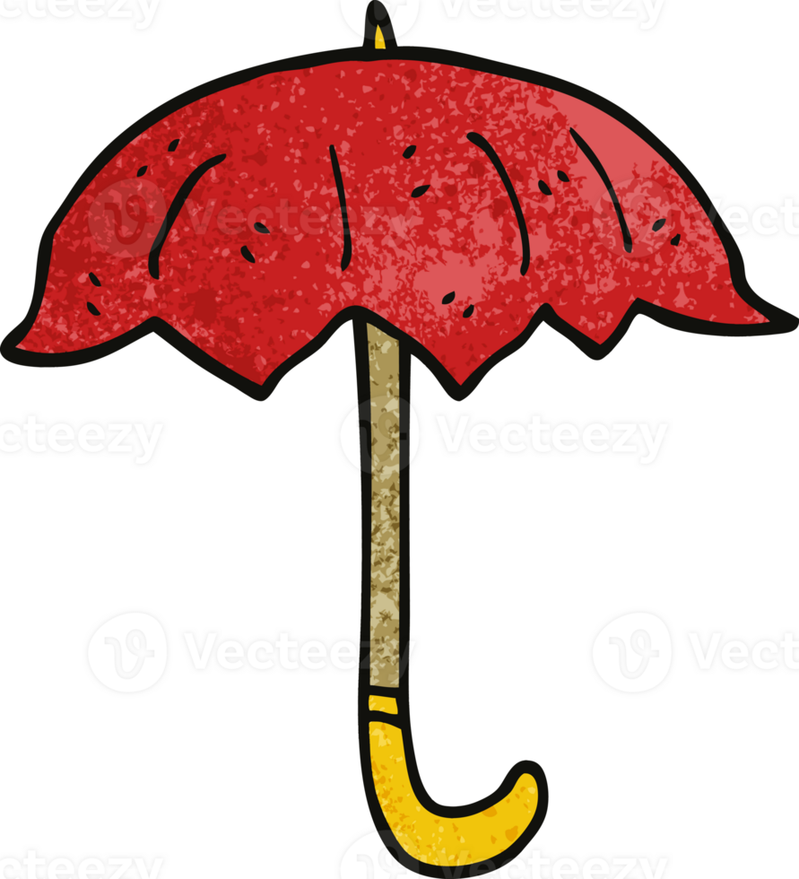 cartoon doodle open umbrella png
