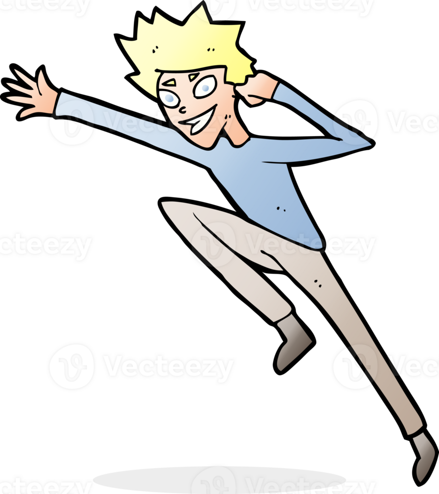 cartoon jumping man png
