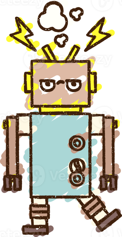 Robot Chalk Drawing png