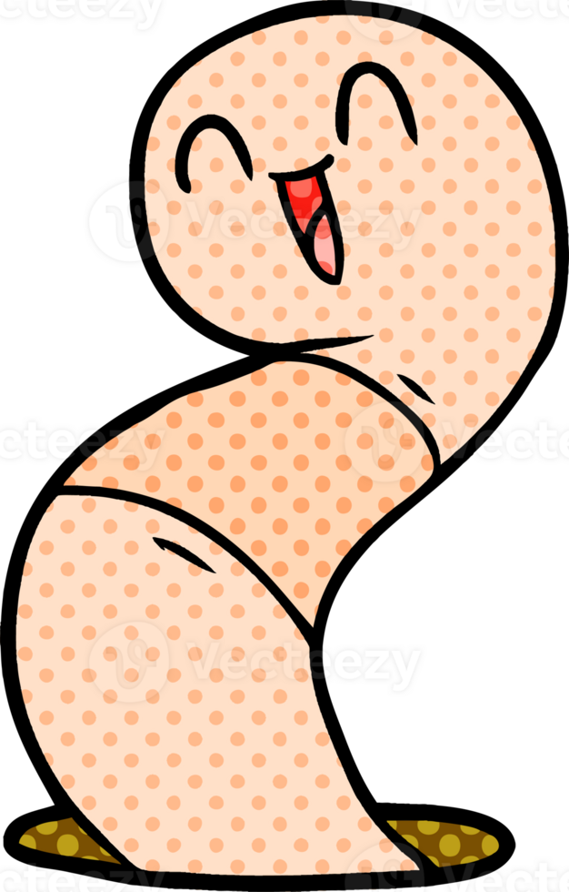 cartoon happy worm png