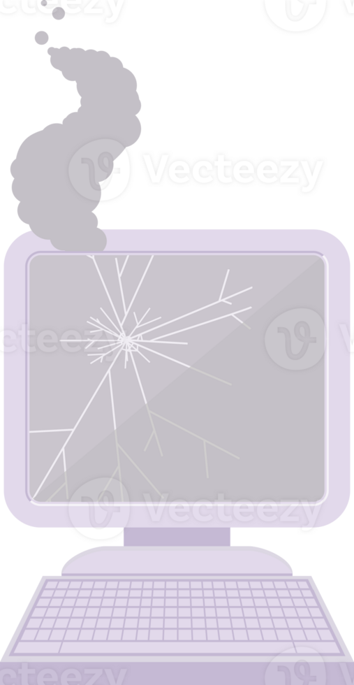 broken computer graphic   illustration icon png