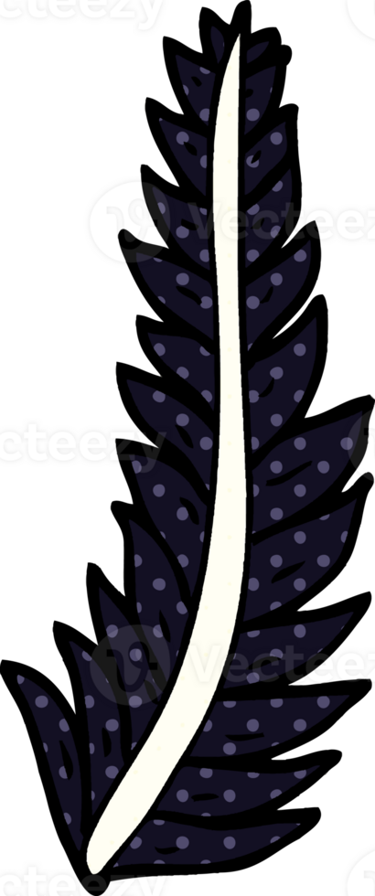 cartoon doodle black feather png