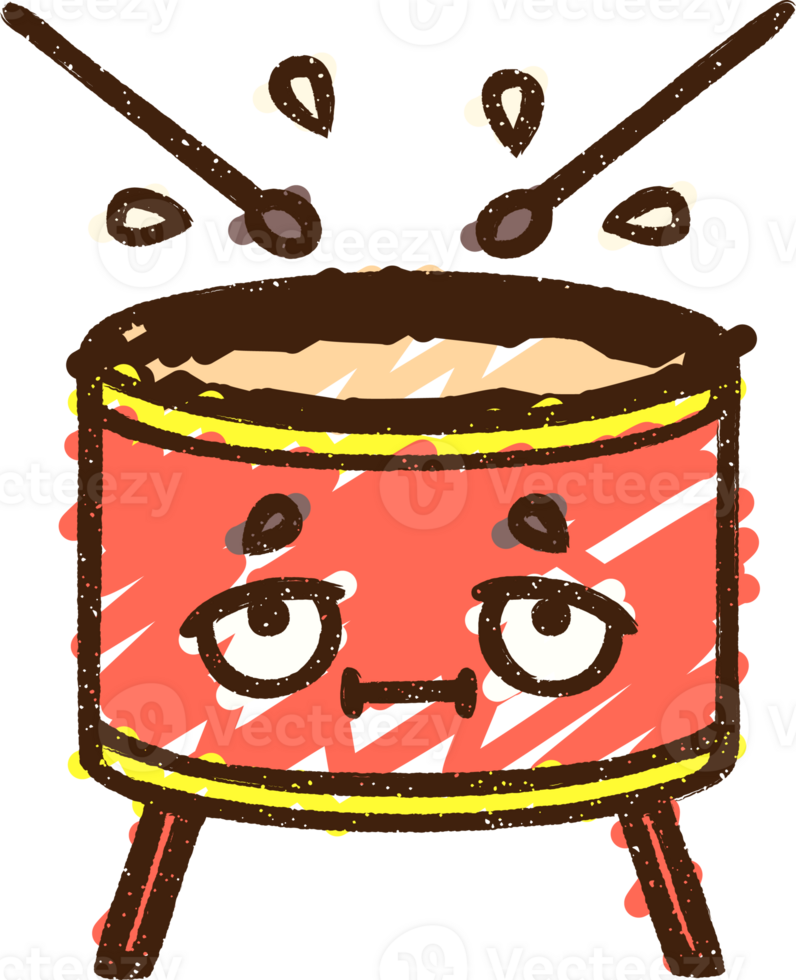 Beating Drum Chalk Drawing png