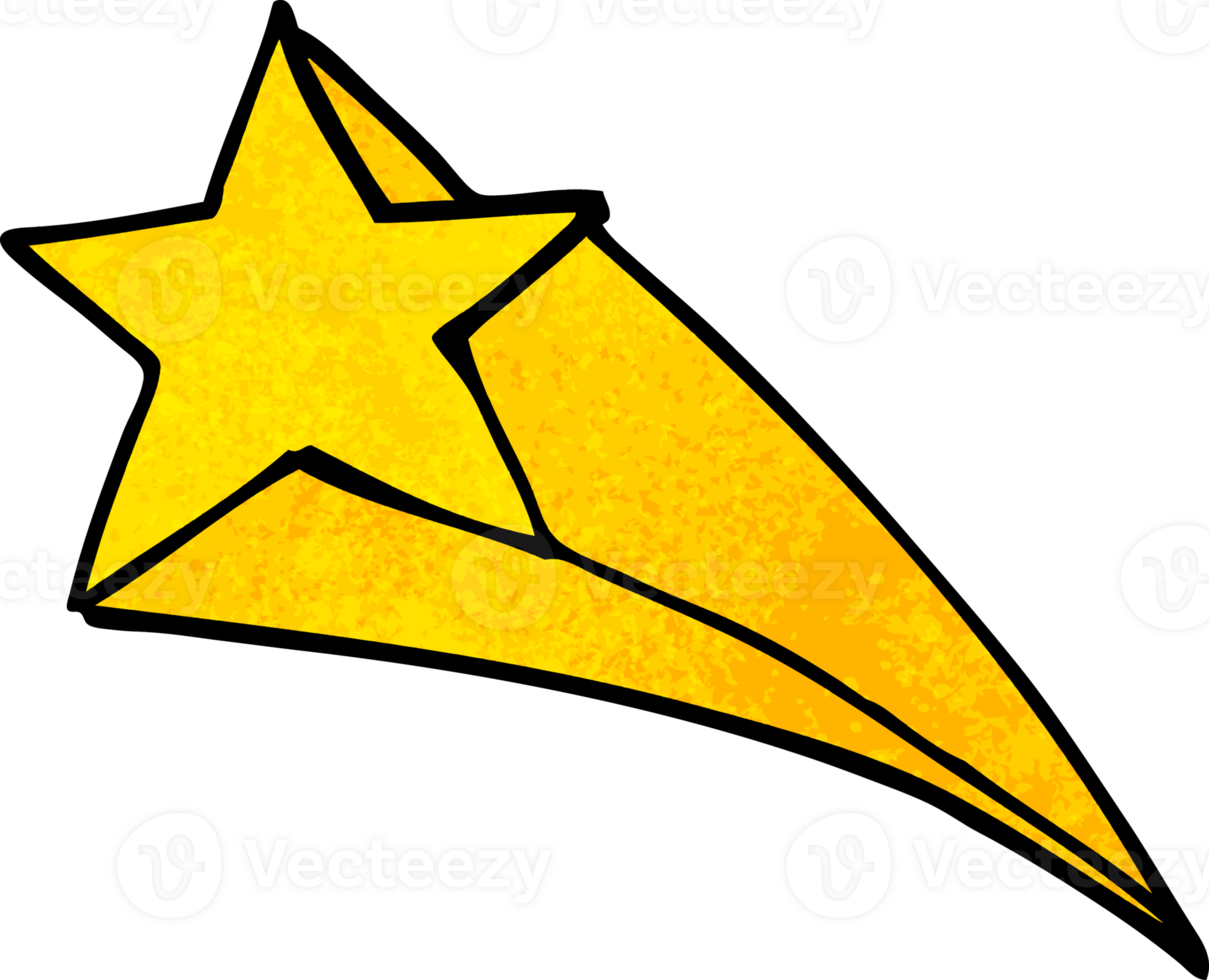 cartoon doodle shooting star png