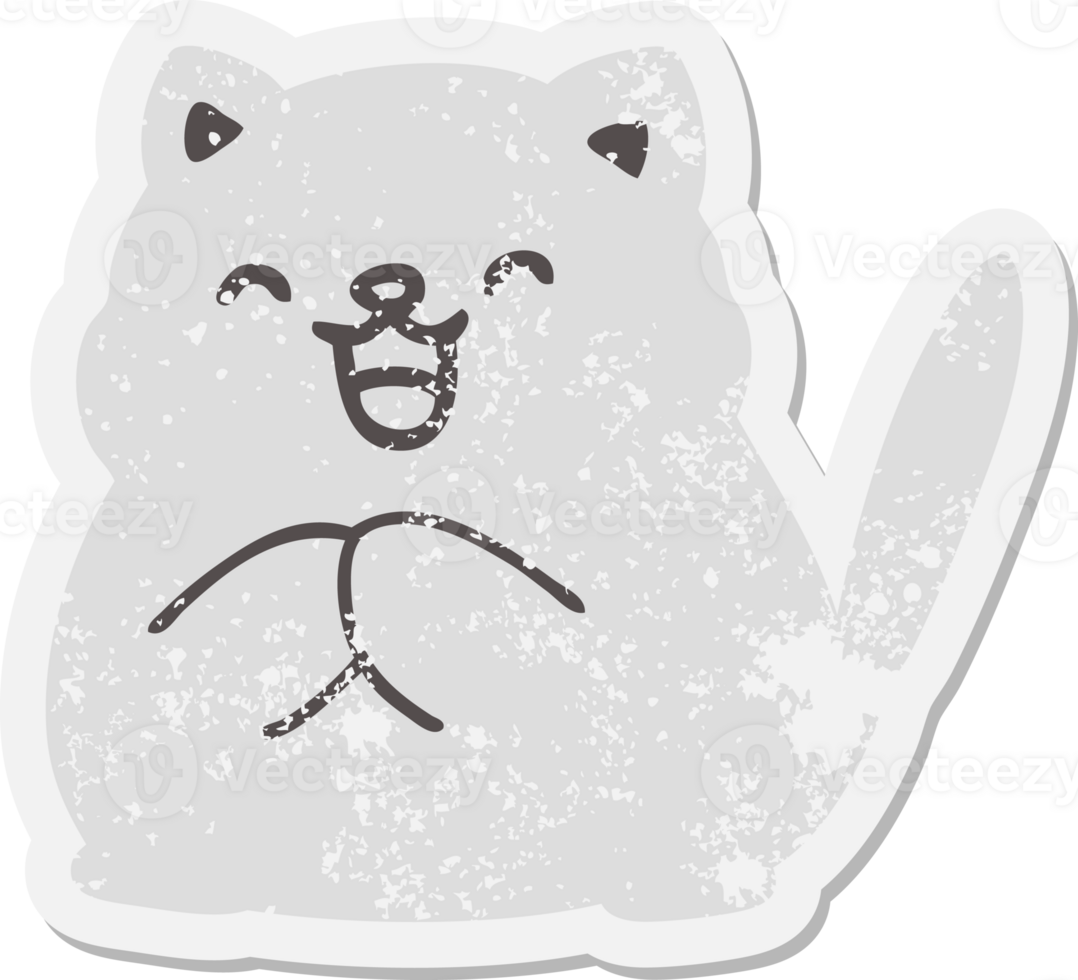 cute little cat grunge sticker png