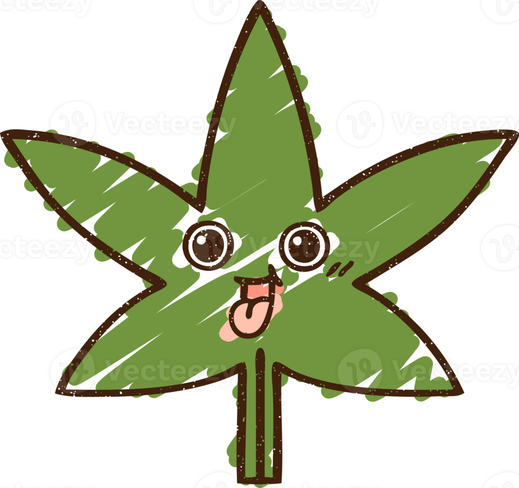 Cannabis Leaf Chalk Drawing png