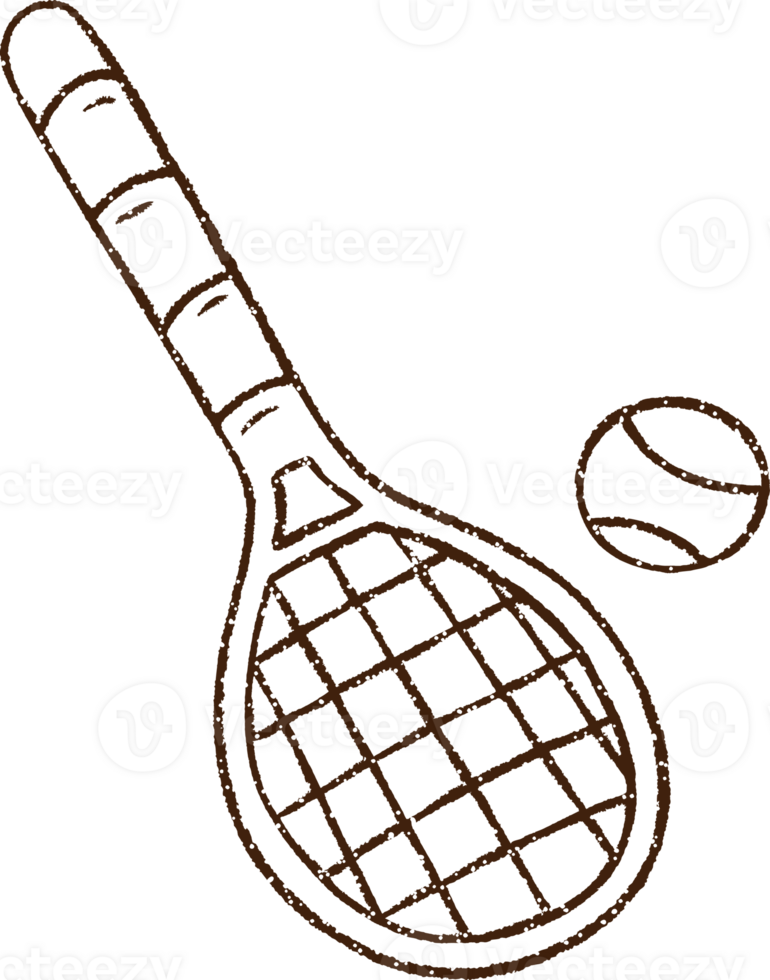 Tennis Racket Charcoal Drawing png