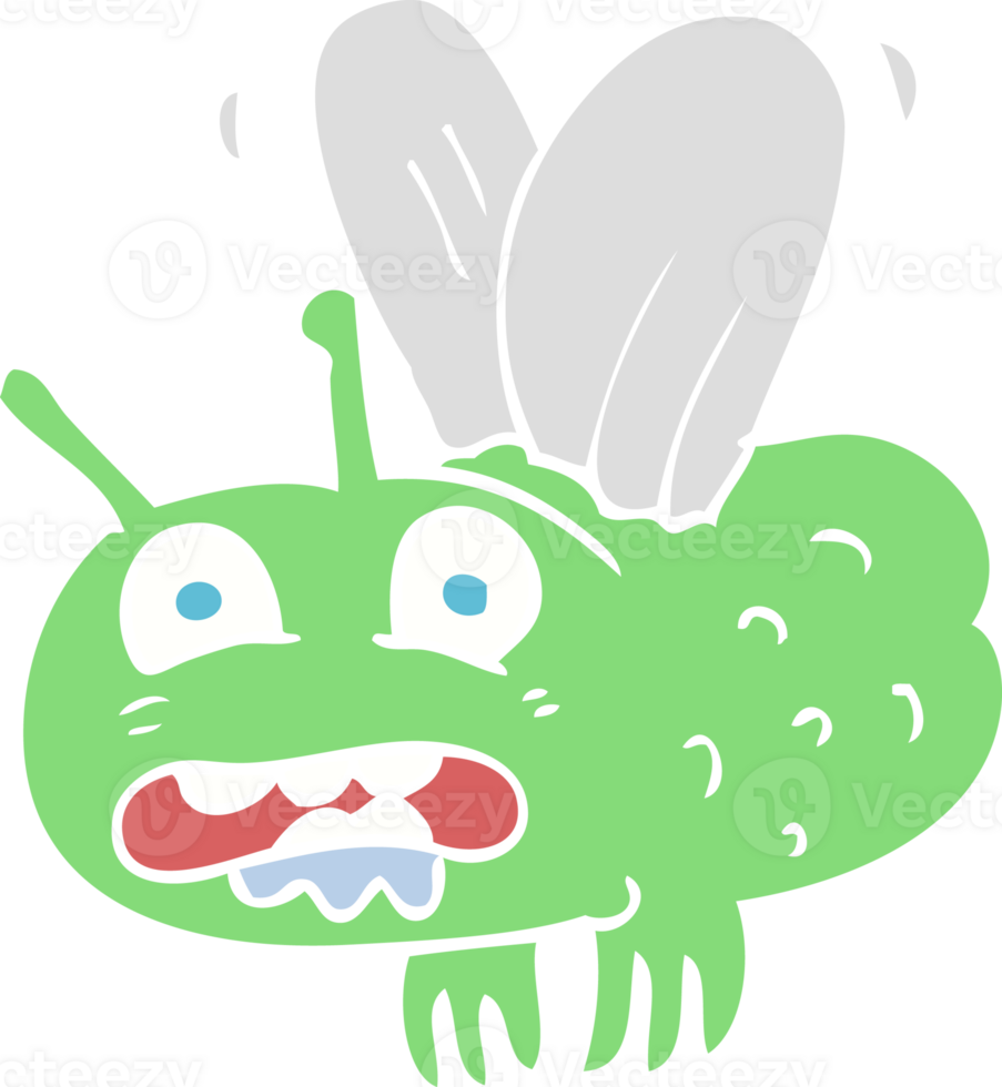 flat color illustration of fly png