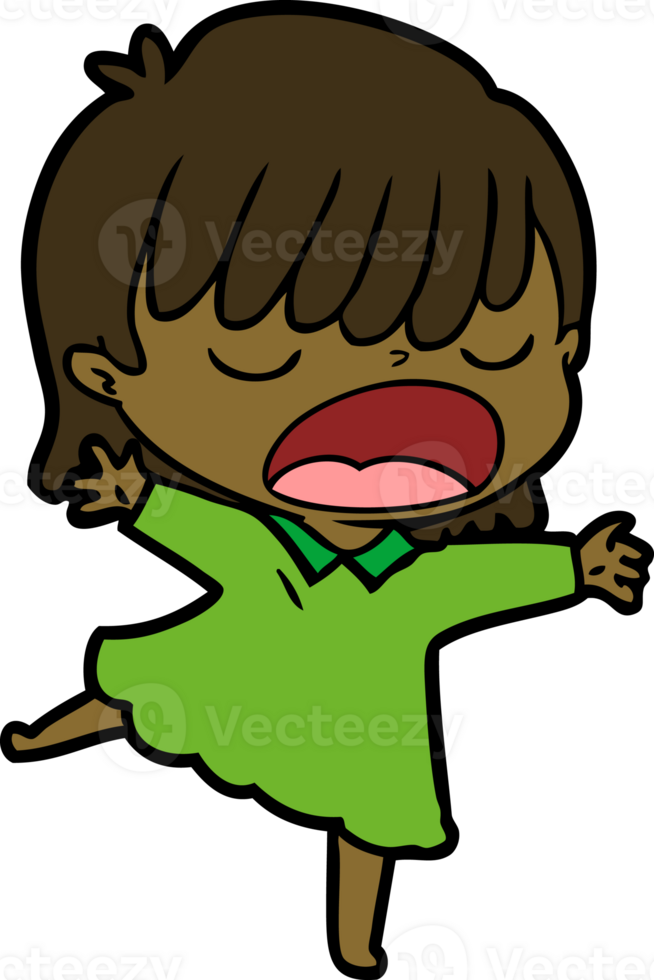 cartoon woman talking loudly png