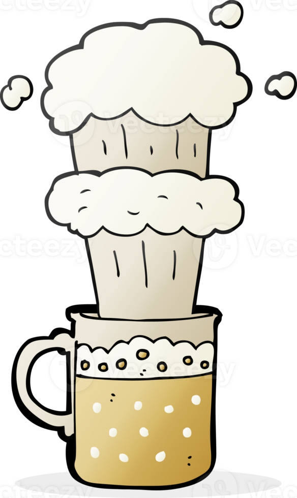 hand drawn cartoon beer png