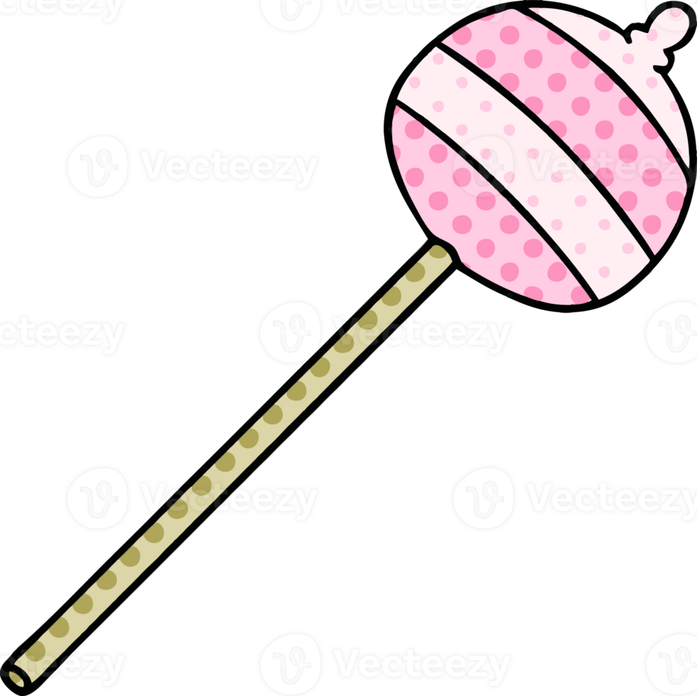 comic book style quirky cartoon lolipop png