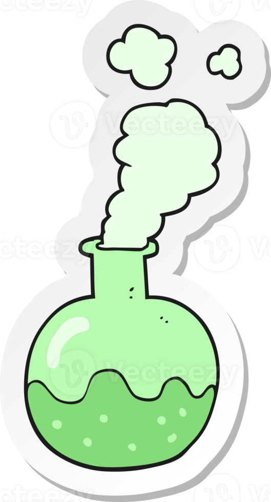 sticker of a cartoon chemical reaction png