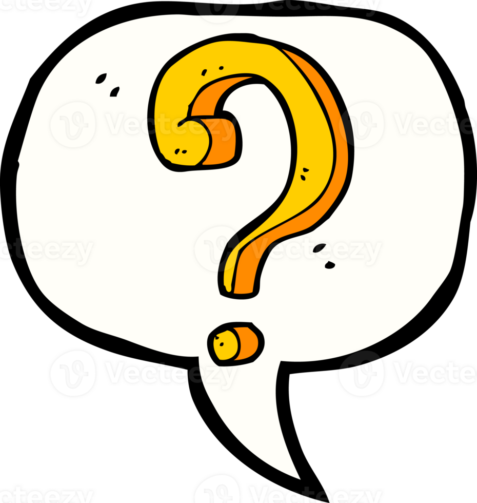 cartoon question mark with speech bubble png