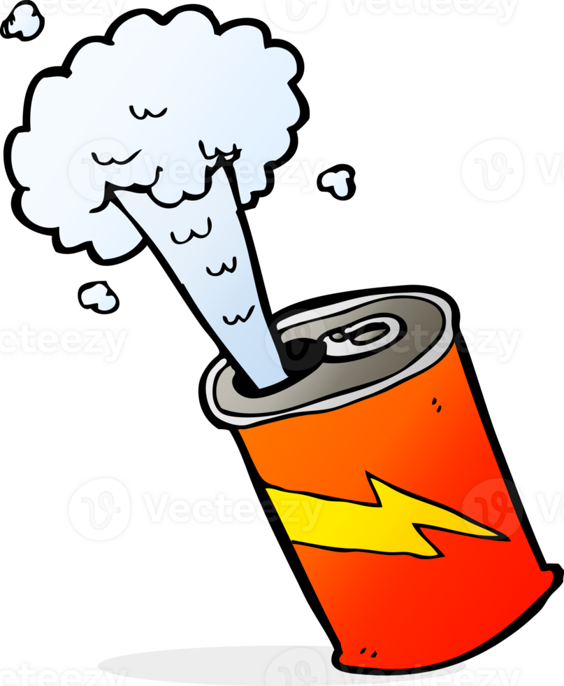 cartoon fizzing soda can png