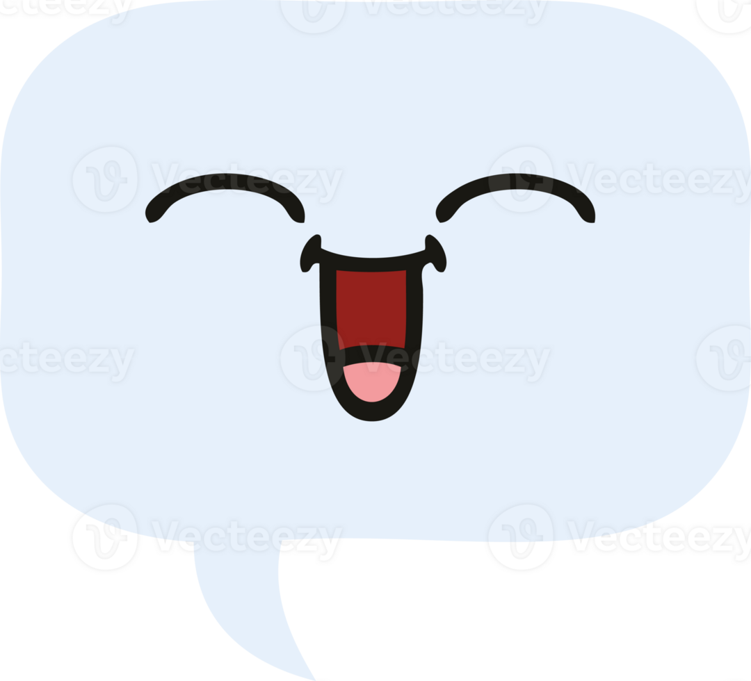 flat color retro cartoon of a speech bubble png