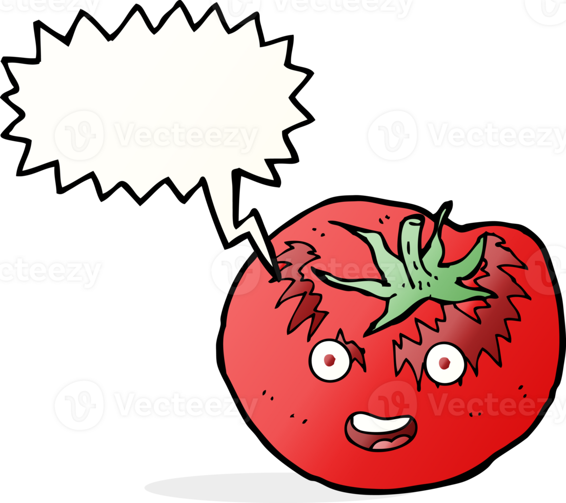 cartoon tomato with speech bubble png