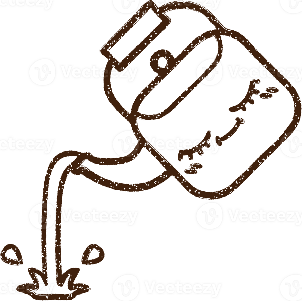 Pouring Kettle Charcoal Drawing png
