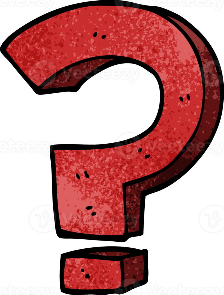 cartoon doodle question mark png
