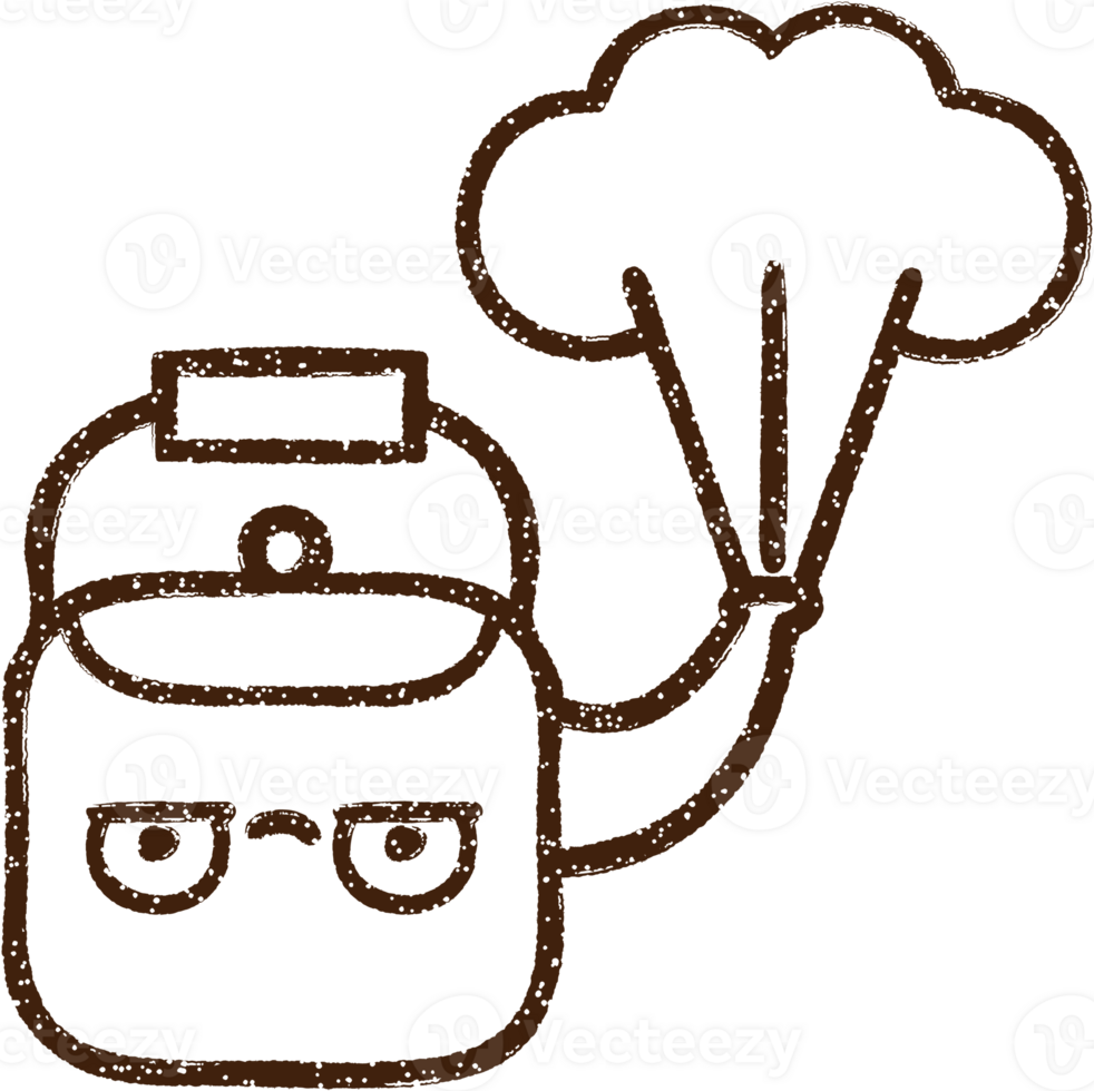 Hot Kettle Charcoal Drawing png