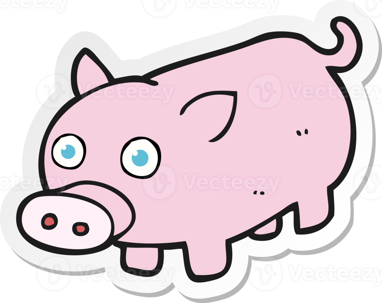 sticker of a cartoon piglet png