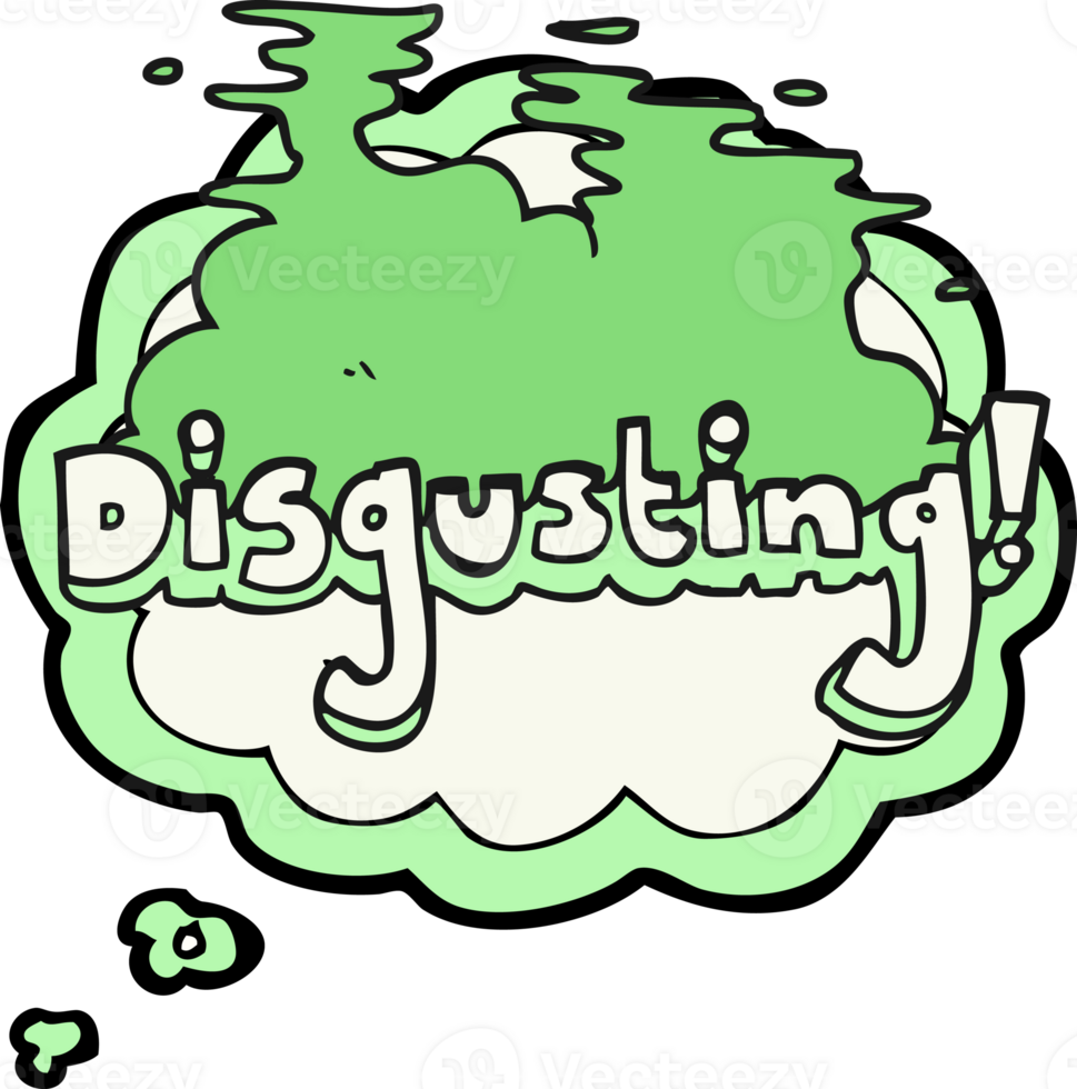 disgusting  hand drawn thought bubble cartoon png