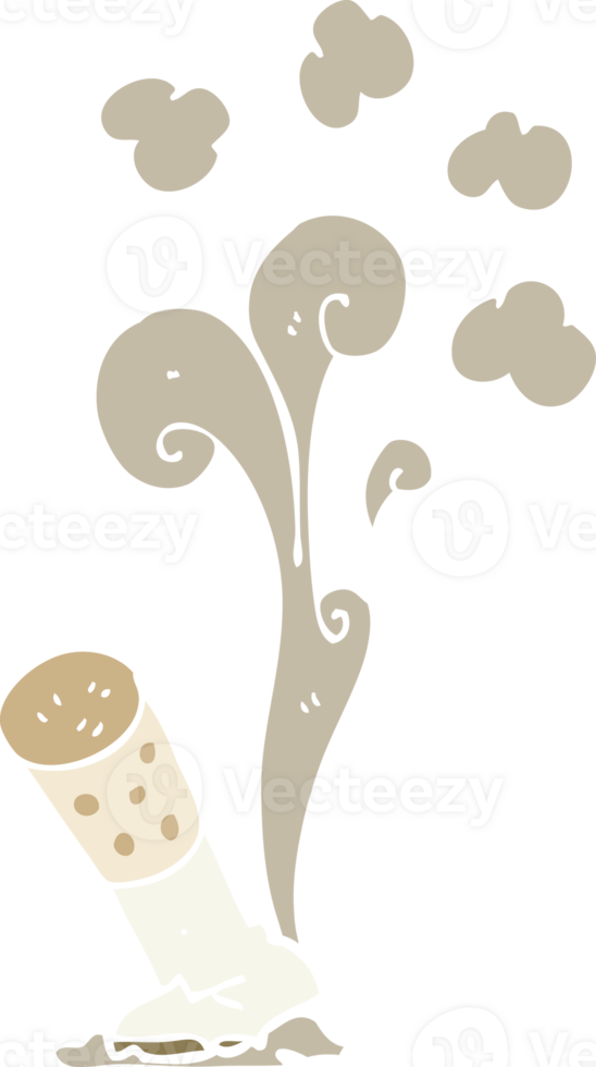 flat color illustration of cigarette png